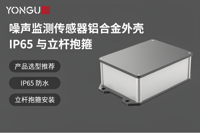 噪声监测传感器铝合金外壳:IP65 与立杆抱箍