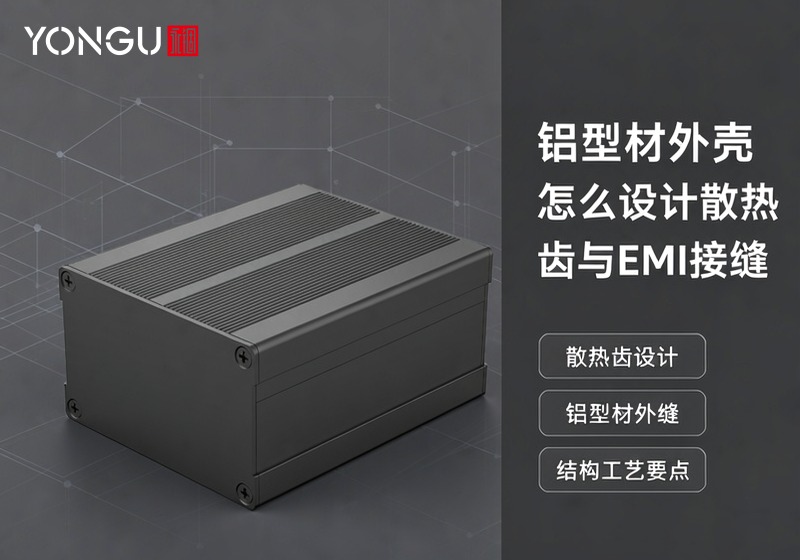 铝型材外壳怎么设计散热齿与EMI接缝
