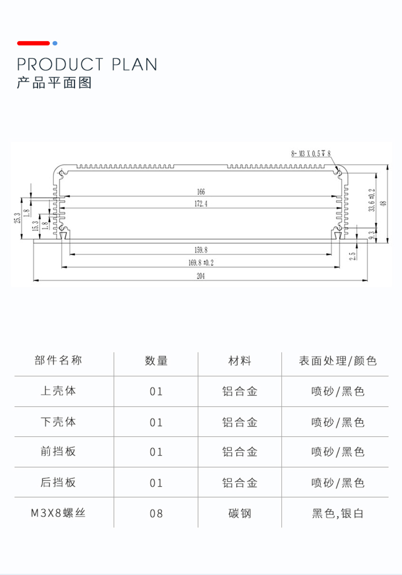 电子设备铝合金外壳