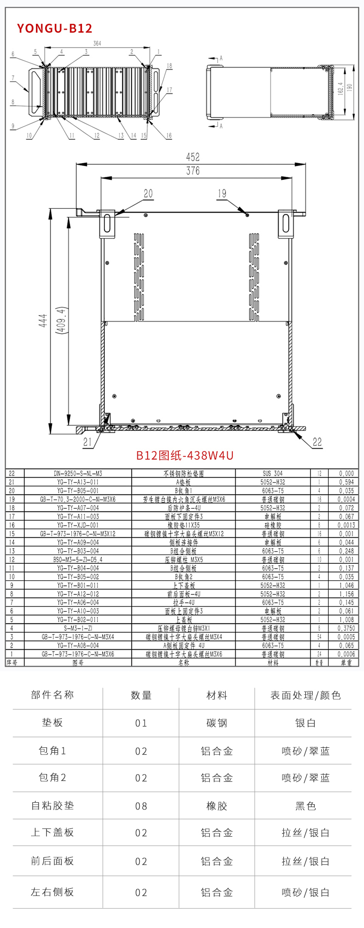 科研仪器铝合金机箱