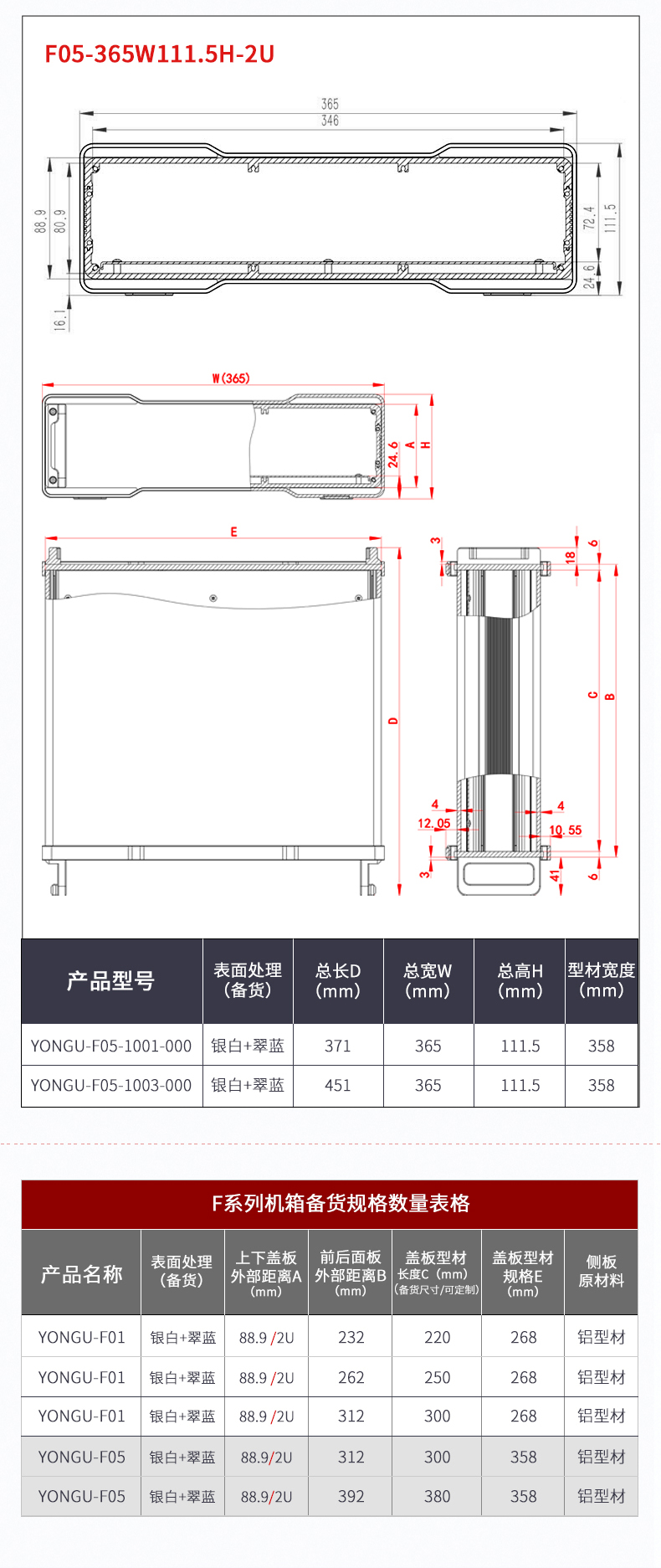 手提式非标准铝合金机箱