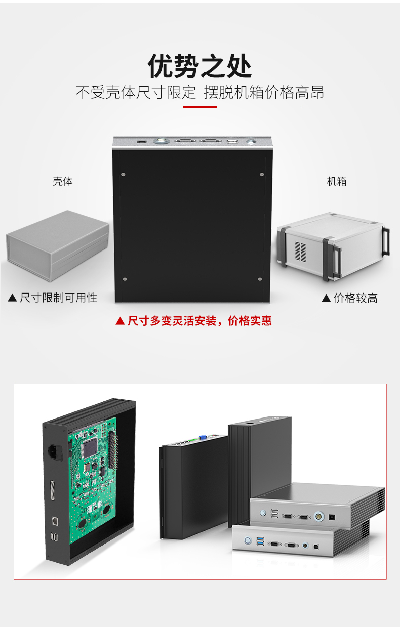 电子仪器非标定制铝合金机箱