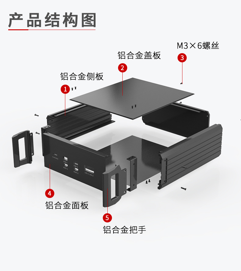 电子设备非标定制铝合金机箱