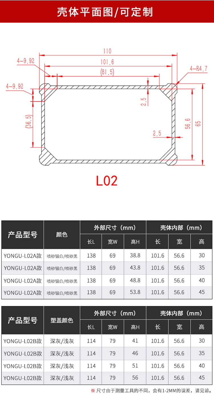 电源线路板防水铝外壳