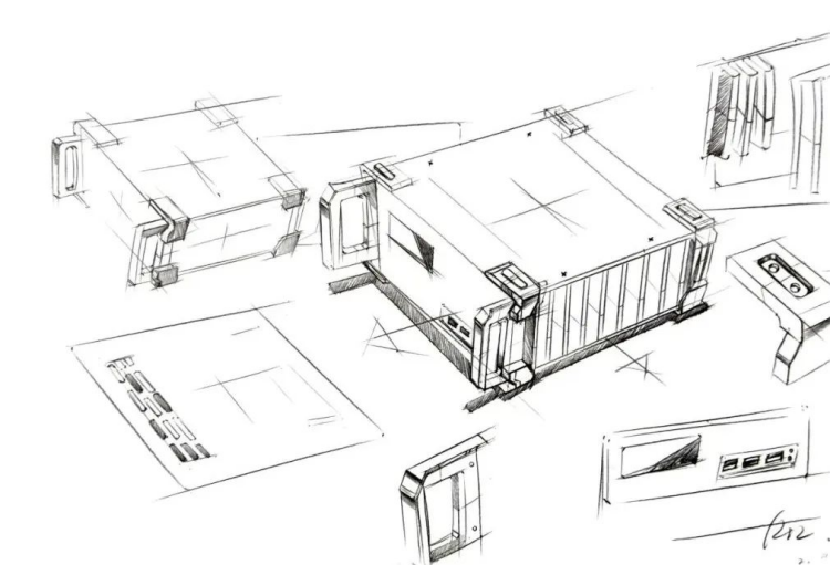 铝合金机箱工业设计草稿