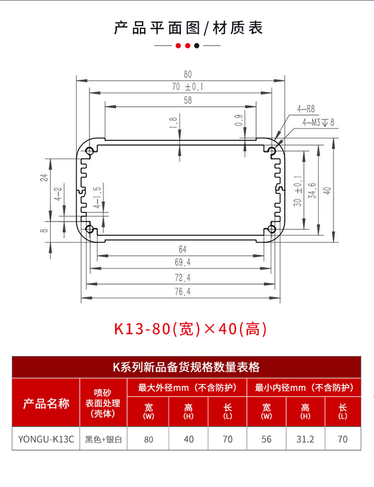 仪表仪器铝合金防护外壳