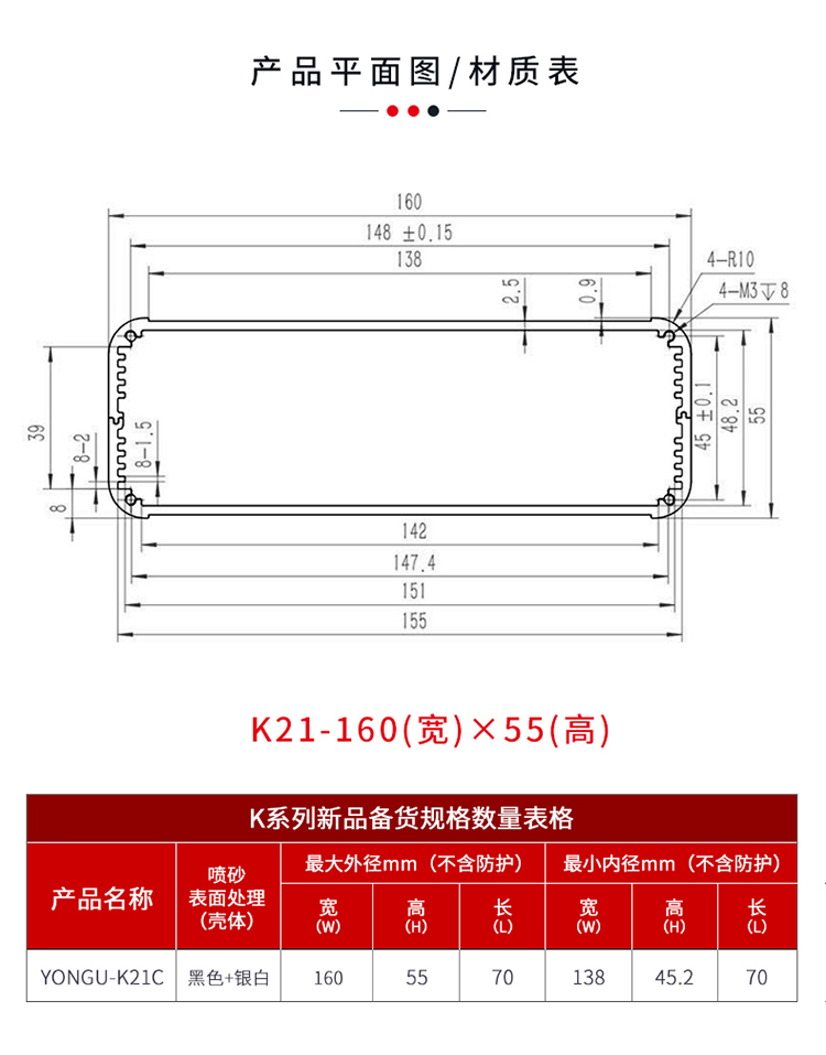 电子设备防护铝外壳